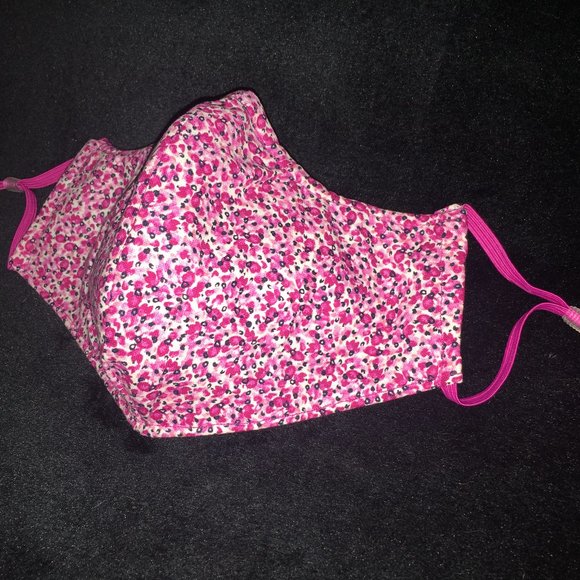 Reusable / Washable Sculpted Mask / Pink Blossom - Picture 2 of 7